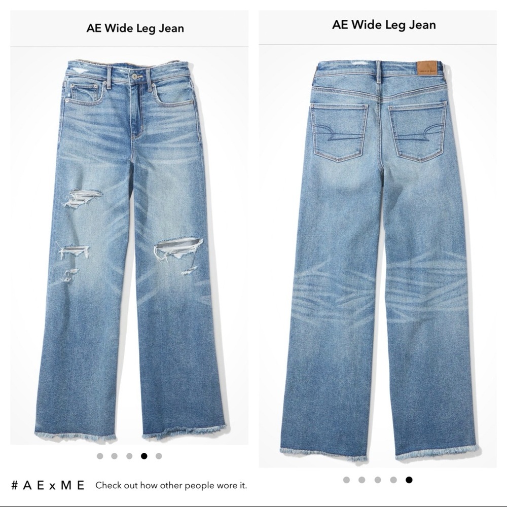 NWOT 14 Reg American Eagle Wide Leg Jeans